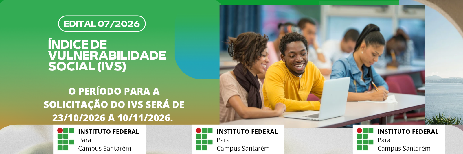 EDITAL INSTITUCIONAL 07/2026 – (IVS) 2º SEMESTRE 